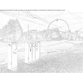 Outdoor steel waste bin Cupello