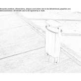 Aluminum waste bin with cover Cuincy