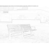 Bench with armrests and backrest Frohnau