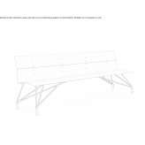 Aluminum bench with backrest Oancea