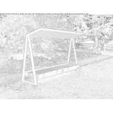 Bench made of steel and wood Chierry